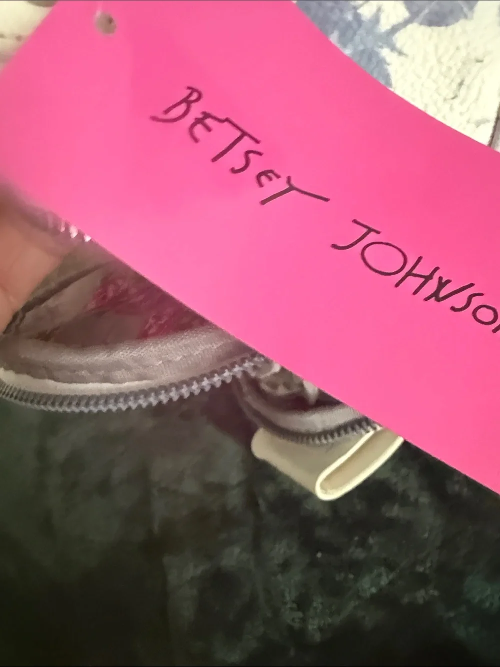 Betsey Johnson Cream and Lavender Floral Mini Backpack